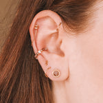 Agde - faux piercing femme pierres agate or ou argent 