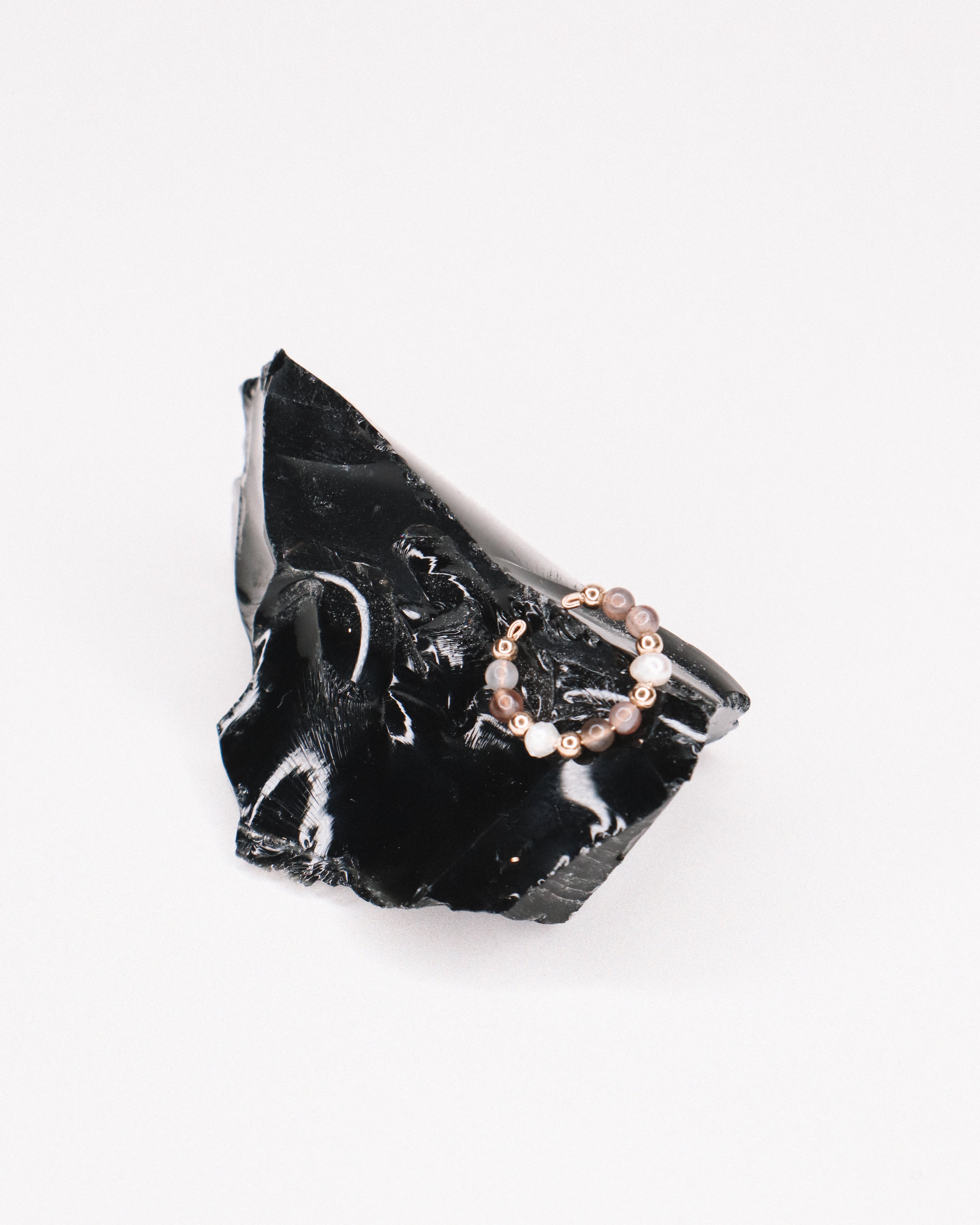 Agde - faux piercing femme pierres agate or ou argent 