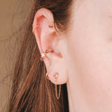Agde - faux piercing femme pierres agate or ou argent 