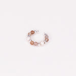Agde - faux piercing femme pierres agate or ou argent 