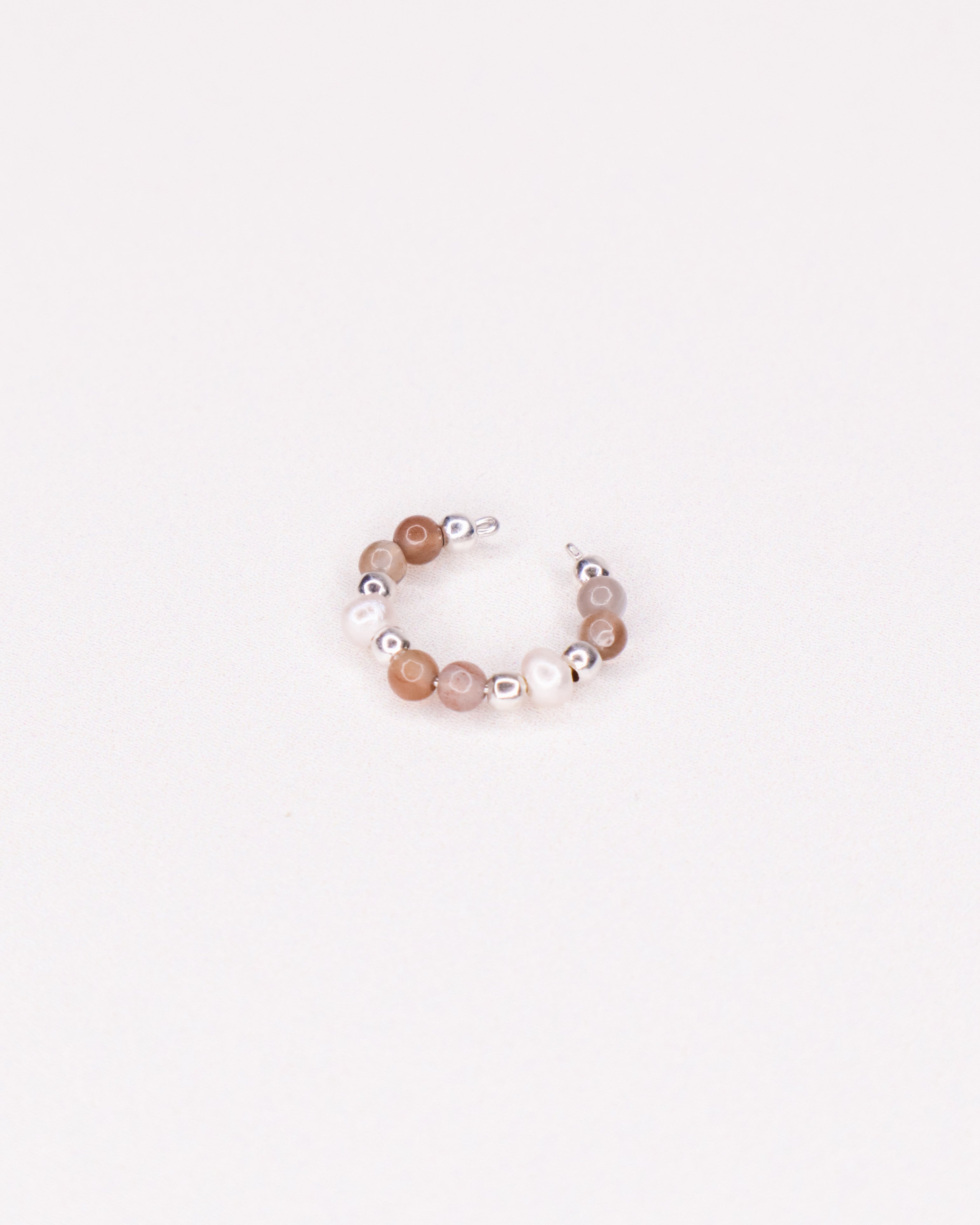 Agde - faux piercing femme pierres agate or ou argent 