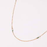 Alga - Collier femme emeraude perle de culture or argent 