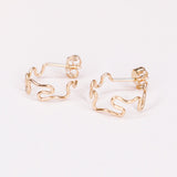 Amazone - Boucles d'oreilles creoles serpent en or et argent 