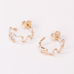 Amazone - Boucles d'oreilles creoles serpent en or et argent 