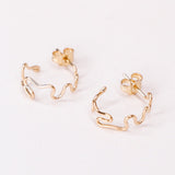 Amazone - Boucles d'oreilles creoles serpent en or et argent 