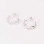 Amazone - Boucles d'oreilles creoles serpent en or et argent 