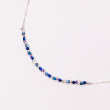 Andromede - Collier court femme pierres lapis lazuli amethyste perle de culture or argent 