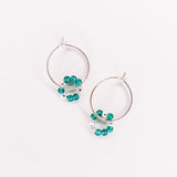 Argana - Boucles d'oreilles creoles personnalisables pierres precieuses de naissance or ou argent 