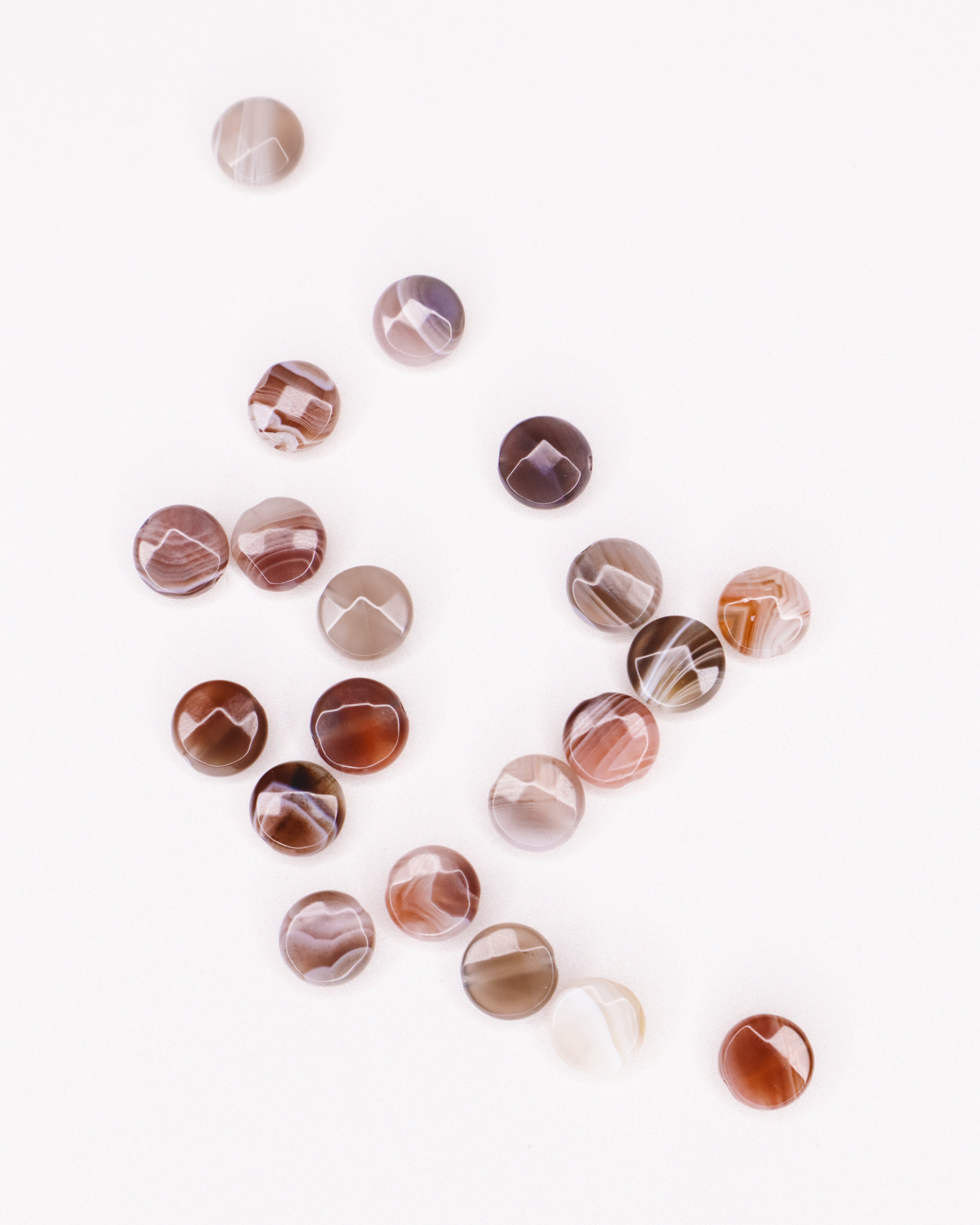 Asmara - Boucles d'oreilles creoles femme perles de culture agate or argent 