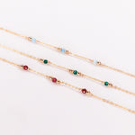Aube - Bracelet femme personnalisable pierres precieuses de naissance or ou argent 
