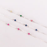Aube - Bracelet femme personnalisable pierres precieuses de naissance or ou argent 