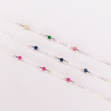 Aube - Bracelet femme personnalisable pierres precieuses de naissance or ou argent 