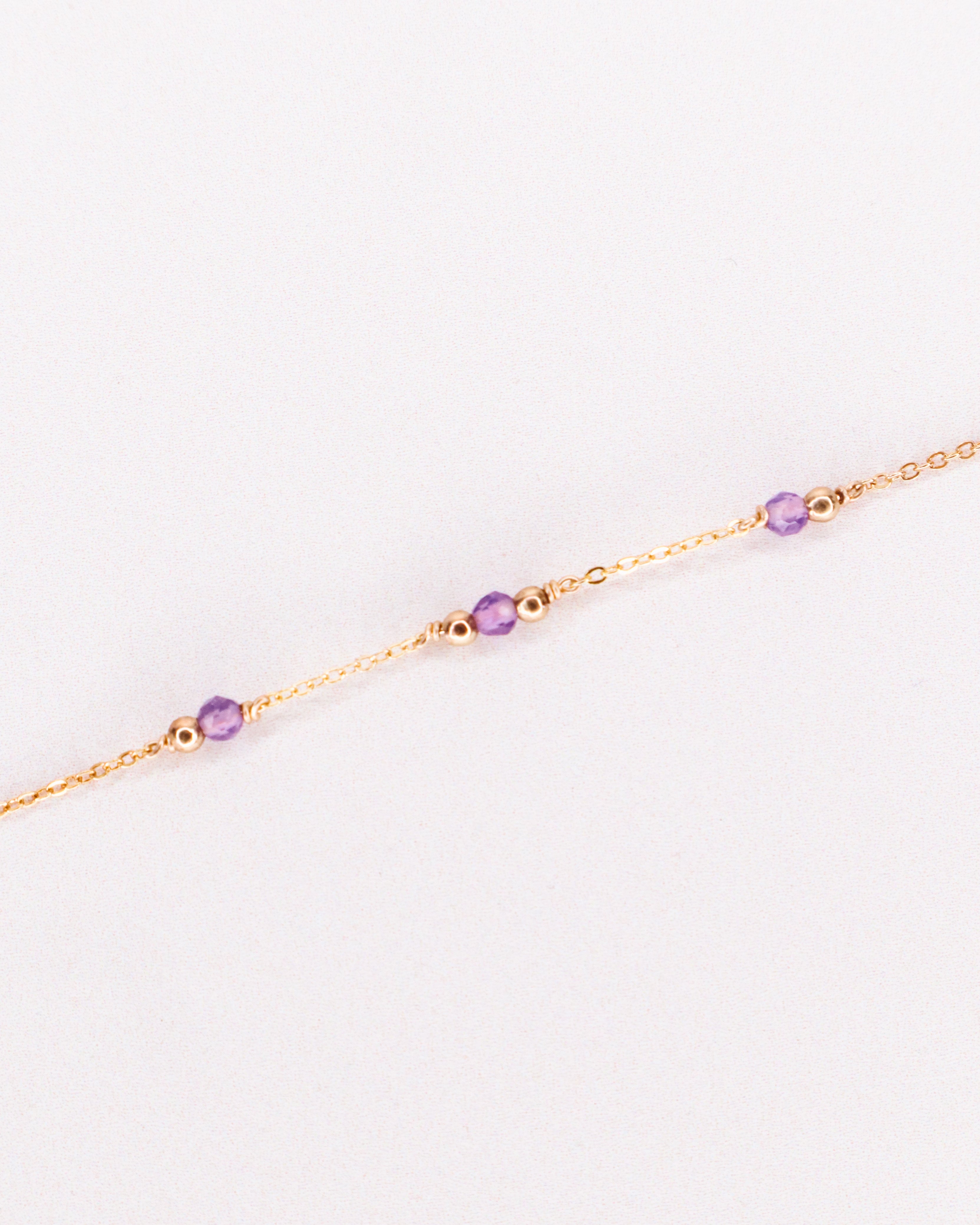 Aube - Bracelet femme personnalisable pierres precieuses de naissance or ou argent 