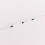 Aube - Bracelet femme personnalisable pierres precieuses de naissance or ou argent 
