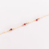 Aube - Bracelet femme personnalisable pierres precieuses de naissance or ou argent 