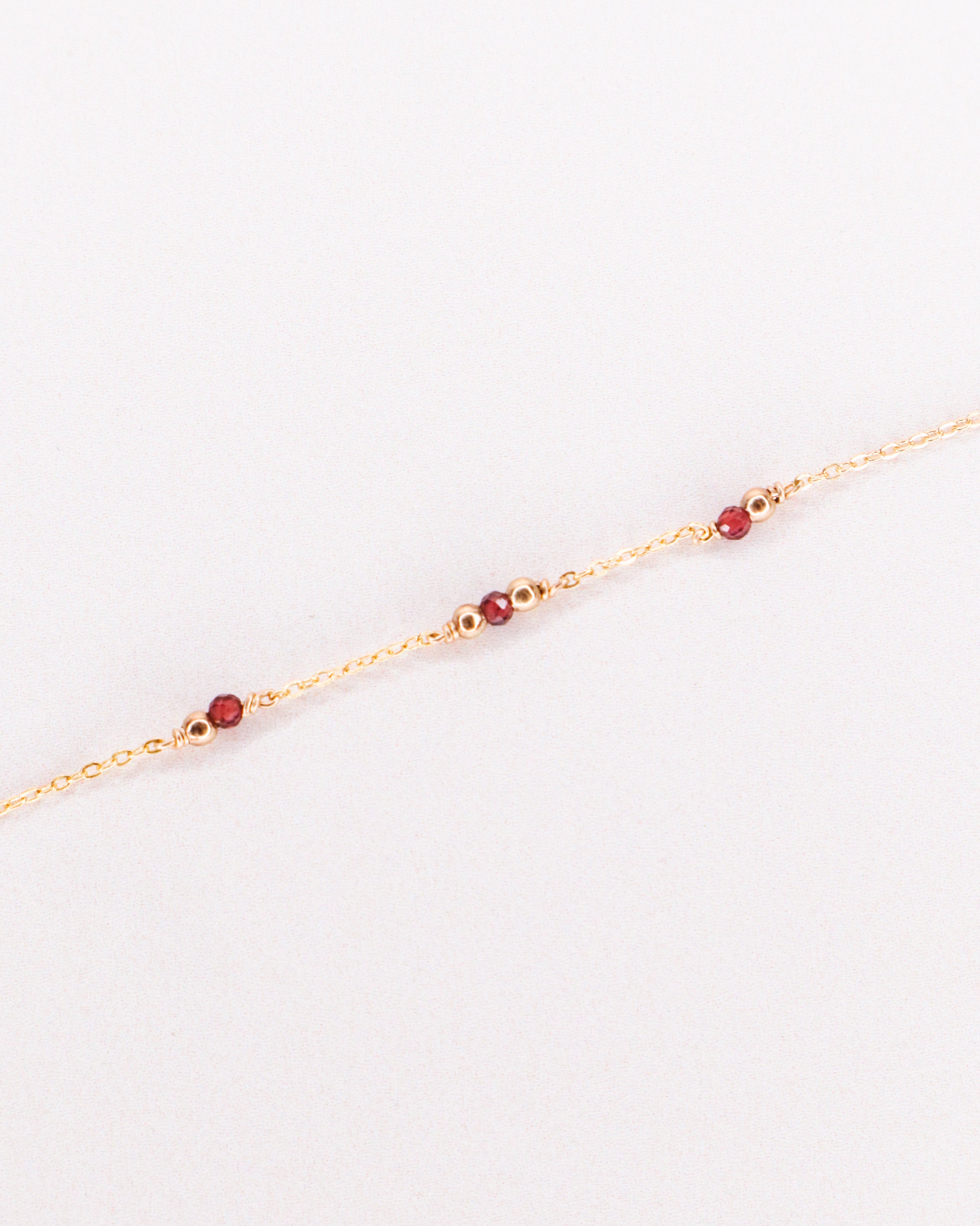 Aube - Bracelet femme personnalisable pierres precieuses de naissance or ou argent 