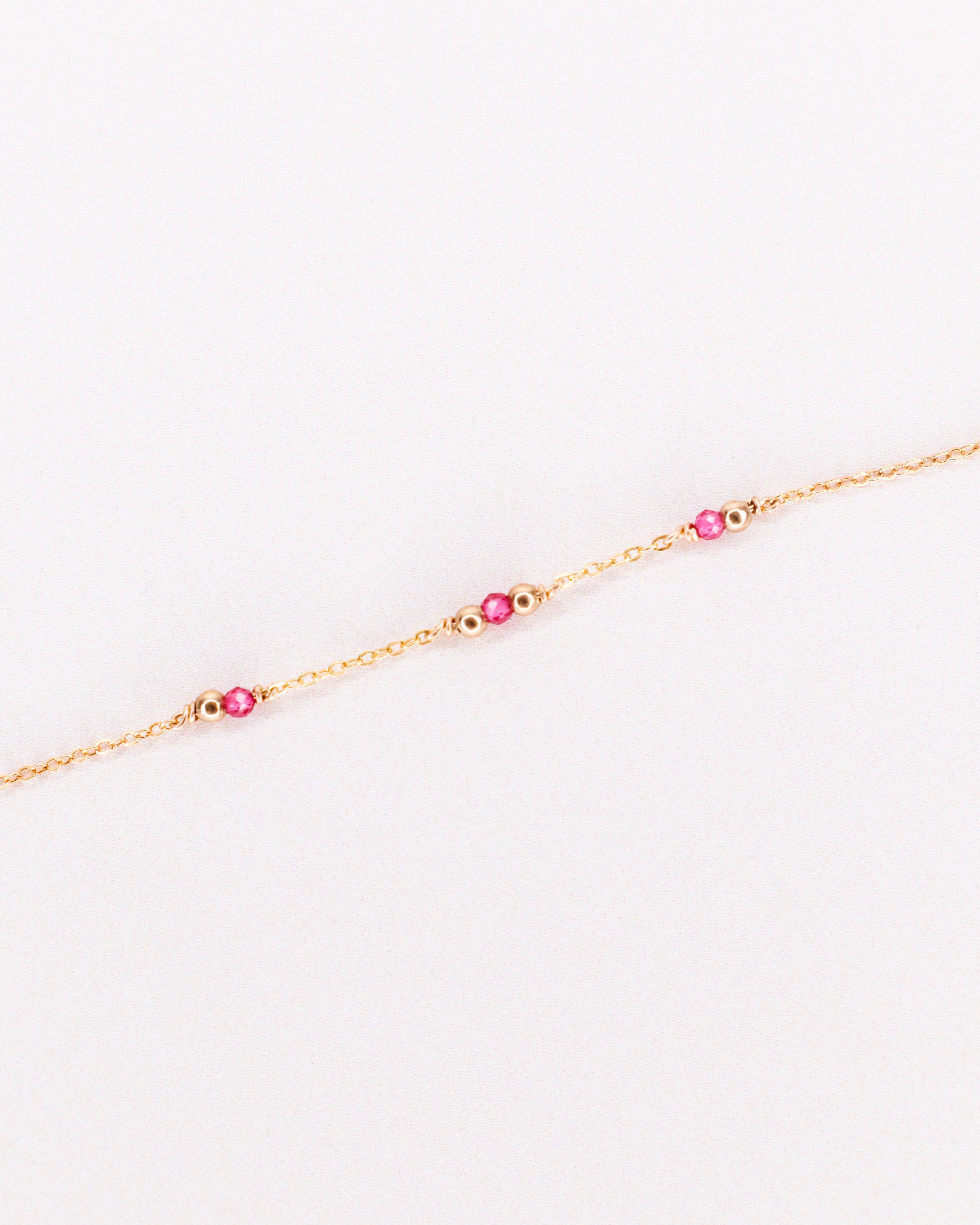 Aube - Bracelet femme personnalisable pierres precieuses de naissance or ou argent 