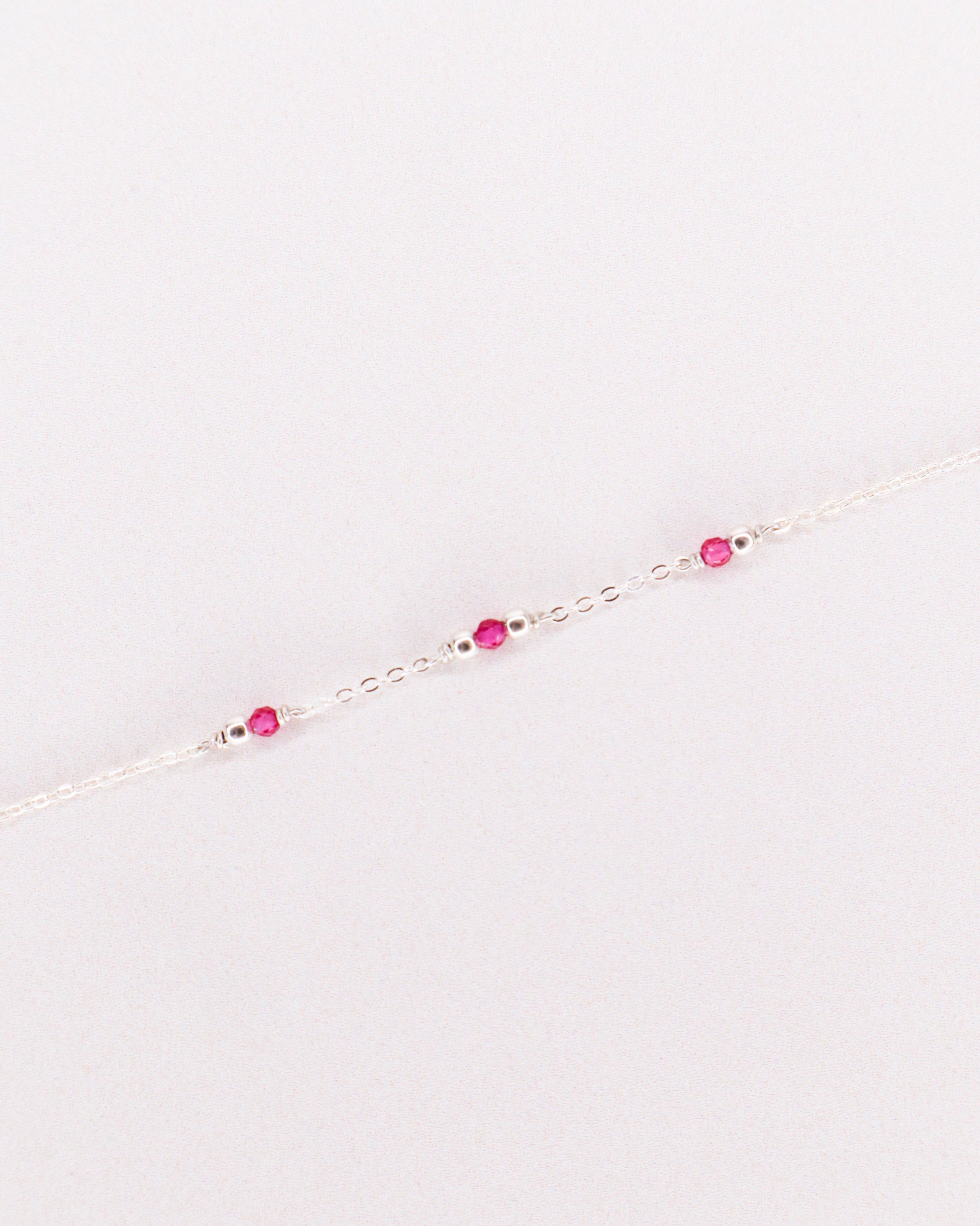 Aube - Bracelet femme personnalisable pierres precieuses de naissance or ou argent 