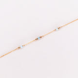 Aube - Bracelet femme personnalisable pierres precieuses de naissance or ou argent 