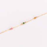 Aube - Bracelet femme personnalisable pierres precieuses de naissance or ou argent 