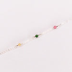 Aube - Bracelet femme personnalisable pierres precieuses de naissance or ou argent 