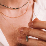 Azeris - Collier pendentif homme pierre agate mousse verte or ou argent 