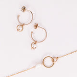 Bracelet et créoles - Parure femme bijoux precieux perle de culture or argent 