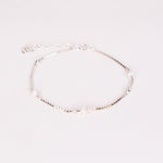 Eure blanc - Bracelet chaine maille venitienne femme perle de culture or argent 