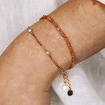 Eure blanc - Bracelet chaine maille venitienne femme perle de culture or argent 