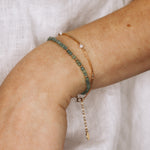Eure blanc - Bracelet chaine maille venitienne femme perle de culture or argent 
