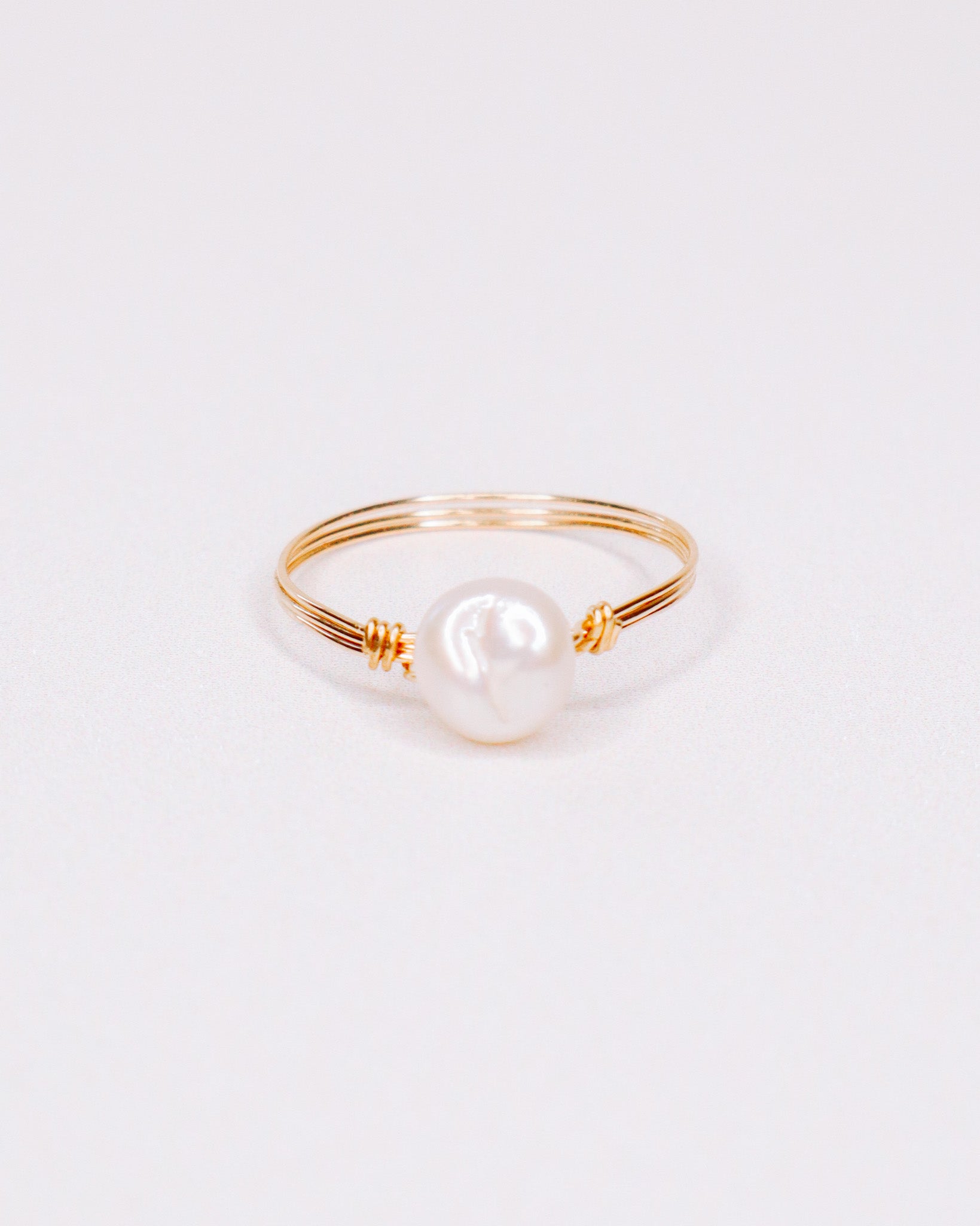 Gaiola - Bague multirangs perle de culture centrale or ou argent 