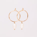 Gallinava - Boucles d'oreilles creoles pampilles perles de culture or ou argent 