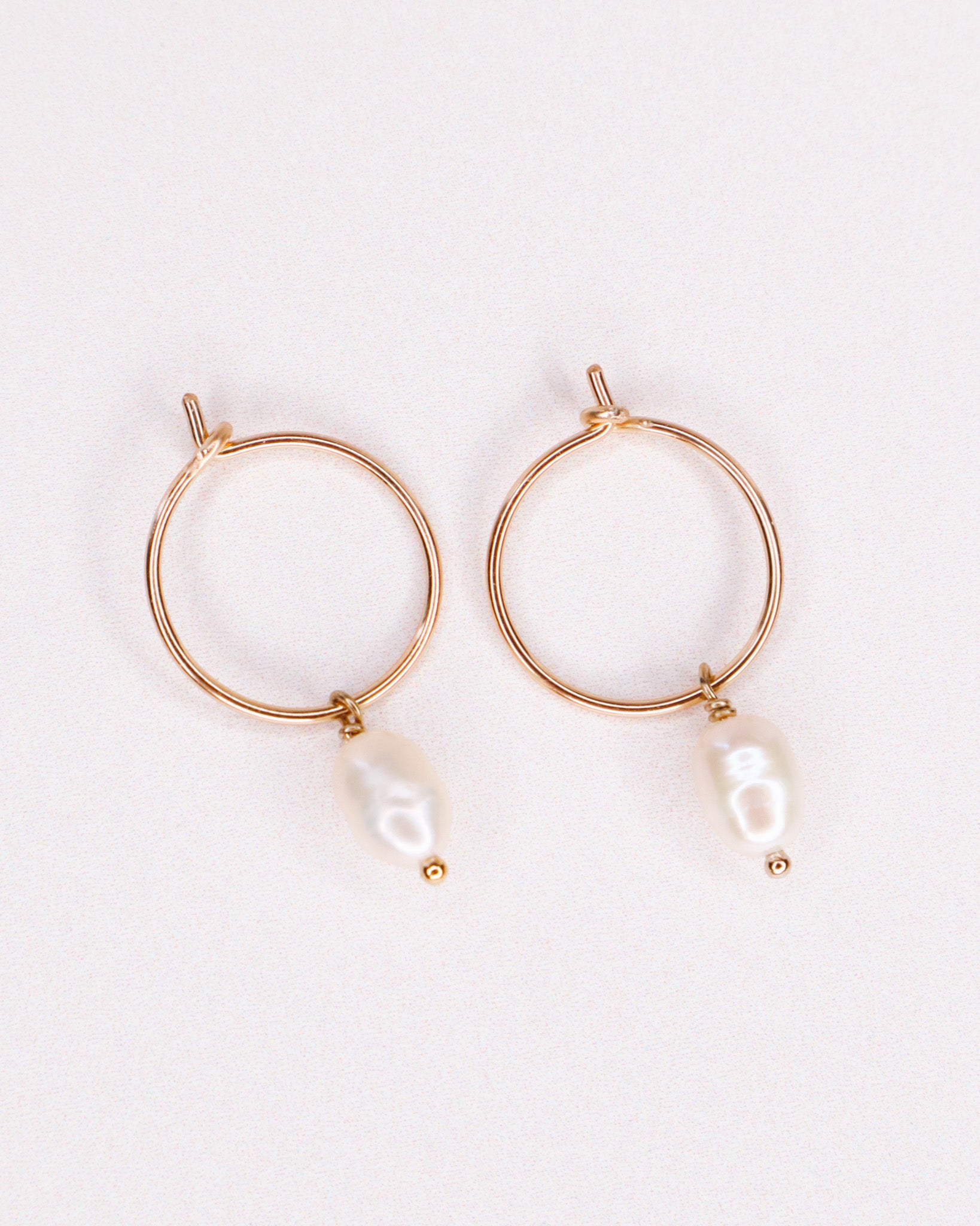 Gallinava - Boucles d'oreilles creoles pampilles perles de culture or ou argent 