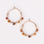 Giudecca - Boucles d'oreilles créoles femme perles de culture et jaspe or ou argent 