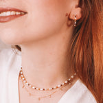 Giudecca - Boucles d'oreilles creoles femme perles de culture et jaspe or ou argent 