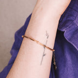 Lyre - bracelet jonc femme diamanté or ou argent