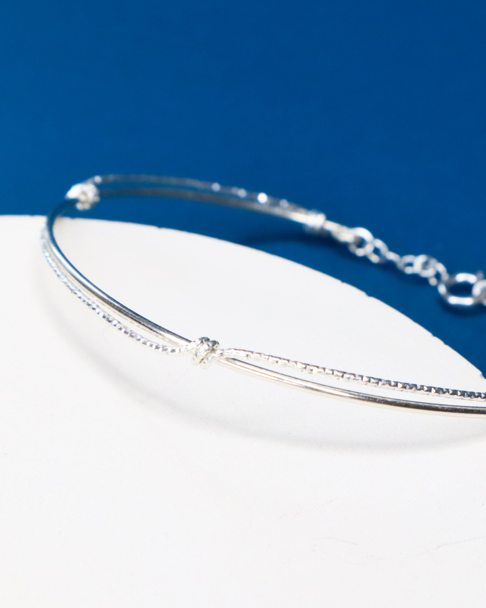 Lyre - bracelet jonc femme diamanté or ou argent