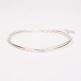 Lyre - bracelet jonc femme diamanté or ou argent