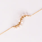 Lys blanc - Bracelet femme elegant tissage perle de culture or argent 