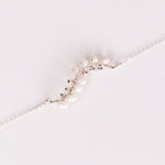 Lys blanc - Bracelet femme elegant tissage perle de culture or argent 