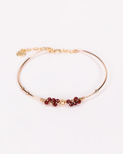 Nascita - Bracelet jonc femme personnalisable pierres precieuses de naissance or ou argent 