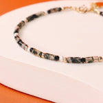 Oudis vert - bracelet pierres homme agate mousse vert or argent 