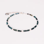 Oudis vert - bracelet pierres homme agate mousse vert or argent 