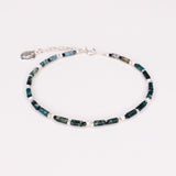 Oudis vert - bracelet pierres homme agate mousse vert or argent 