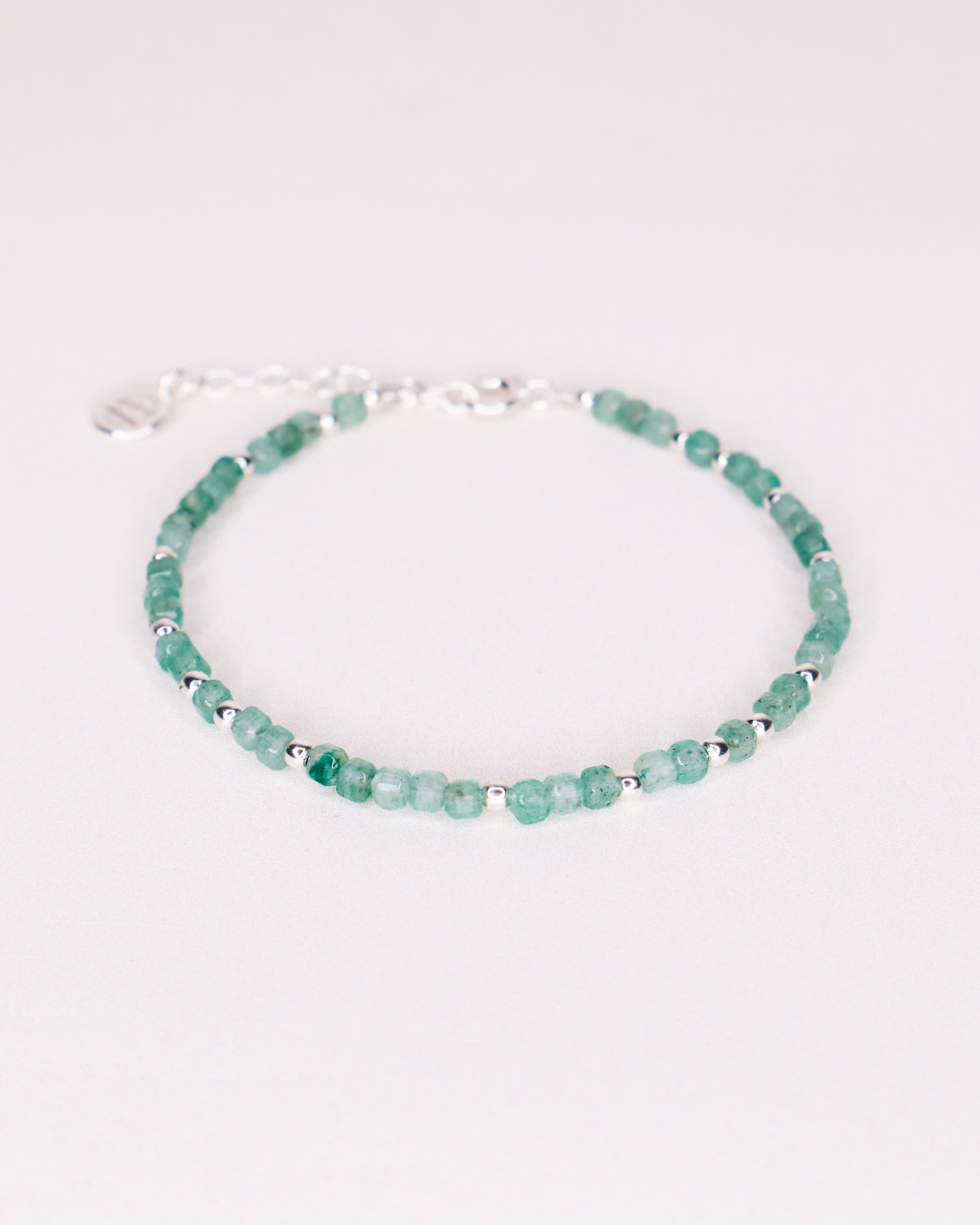 Ource vert - bracelet femme pierres aventurine verte or ou argent 