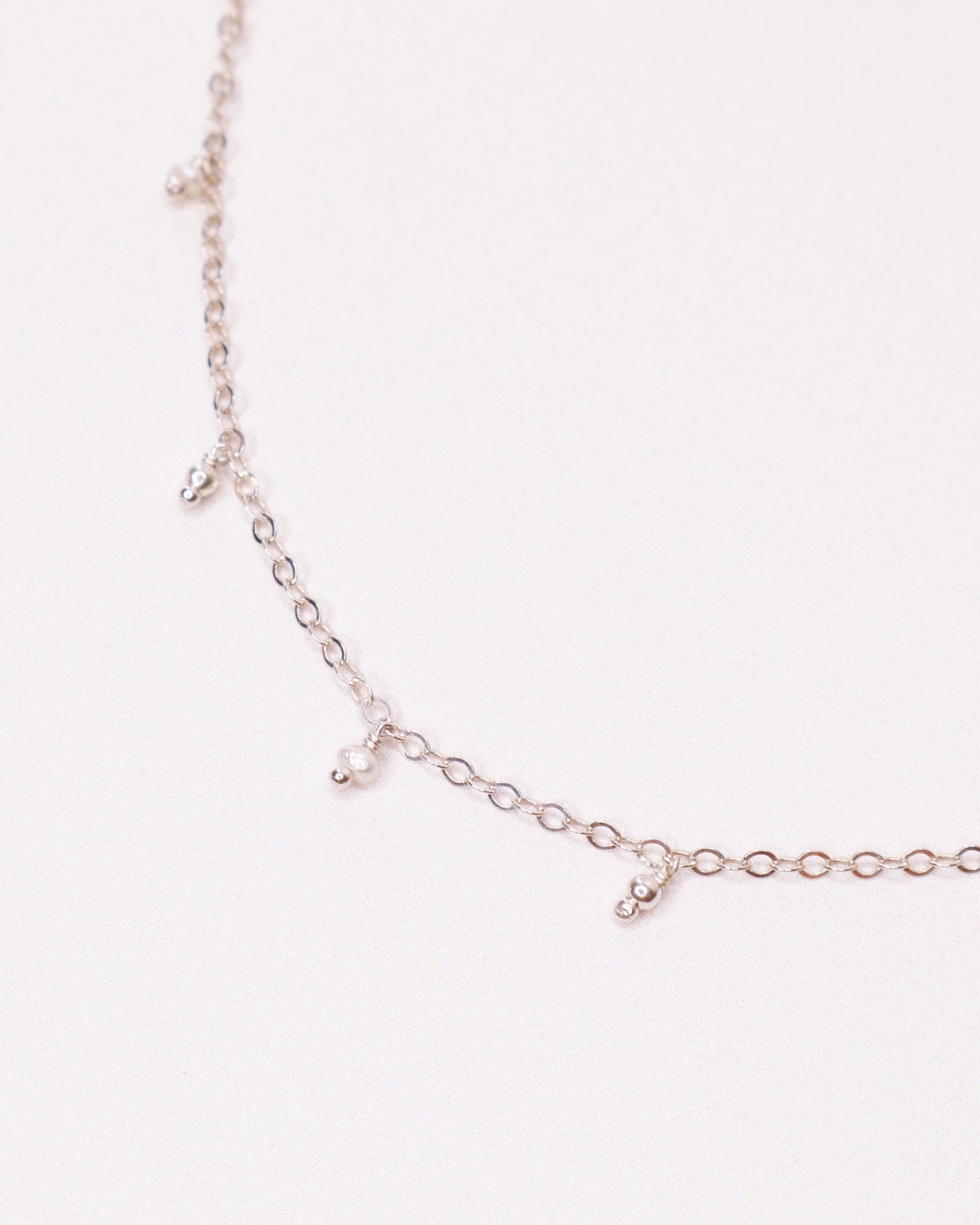 Salicina - Collier court pampilles femme perle de culture or argent 