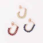 Sinh - Boucles d'oreilles puces personnalisables pierres précieuses de naissance or ou argent 