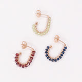 Sinh - Boucles d'oreilles puces personnalisables pierres précieuses de naissance or ou argent 