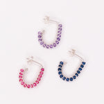 Sinh - Boucles d'oreilles puces personnalisables pierres précieuses de naissance or ou argent 