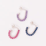 Sinh - Boucles d'oreilles puces personnalisables pierres précieuses de naissance or ou argent 